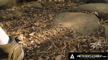 Preview 1 of Jeny Baby Dildo Show - HETEROFLEXIBLE - Hiker Sucks Buddy&#039_s Venom From Wild Snake Bite,  Gets Rewarded With ROUGH ASSFUCKING