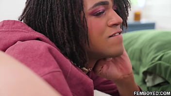 Preview 2 of Mom Shop Lifting - Femboy Shea Parker looking extra cute in that Tshirt as Enzo Muller rams his ass with his throbbing meat