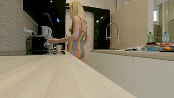 Preview 1 of Tugjob On A Tug Boat - Raver Girl takes off panties in a see through electronic music festival outfit without a bra to show her nipple and tits