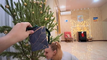 Preview 1 of Hq Porn Hugestrongcom - A young stepsister does not mind having sex for a New Year&#039_s 2022 gift. She likes to ride the cock on top and when she is hard fucked