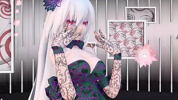 Preview 3 of Two Daughters Sleep To Ram File - Yowane Haku Undress Dance Sexy Lingerie Hentai Stickysticky Song Mmd 3D Purple Clothes (CLIP)