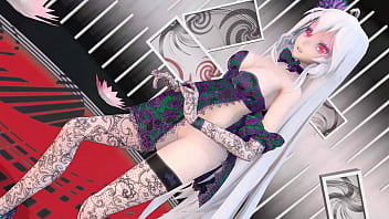 Preview 1 of Two Daughters Sleep To Ram File - Yowane Haku Undress Dance Sexy Lingerie Hentai Stickysticky Song Mmd 3D Purple Clothes (CLIP)