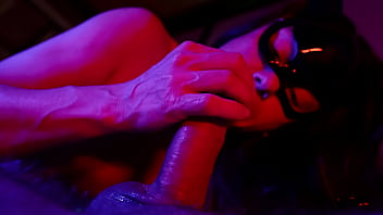 Preview 2 of Punish Army Man - blowjob adult sucks cock in neon light cum in mouth