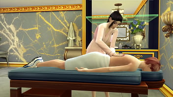 Preview 3 of Transex Anal - Japanese stepmom gives her stepson a massage in her new salon - Porn video