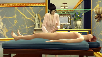Preview 4 of Transex Anal - Japanese stepmom gives her stepson a massage in her new salon - Porn video