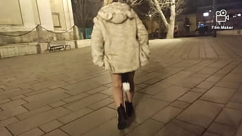 Preview 2 of Reallifecam Nina And Kira Video - Ariela Rider walking with anal plug in sreet