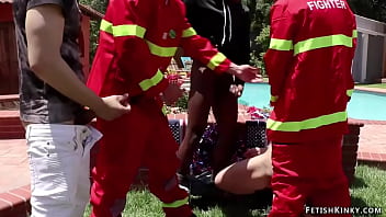 Preview 1 of Showar Big Boobs Mom Fuck - Firefighters dp fucking party girl