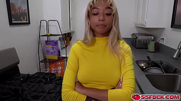 Preview 2 of Sexx Grand Mother Is The Toilet - Gia Dibella is so game to suck stepbro&#039_s cock for Kpop tickets