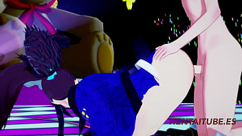 Preview 2 of X Girls Shit - KDA League of Legend Hentai 3D Akali blowjob,  boobjob and fucked with multiple cums in her mouth and pussy 2/2