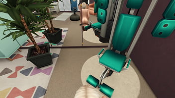 Preview 4 of New Sister And B - I couldn&#039_t resist and fucked my girlfriend right on the exercise machine (Amateur)