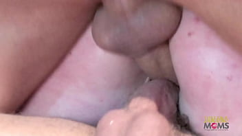 Preview 3 of Brazzers Squirt Porn - Beautiful young brunette with natural boobs loves to have DP on the couch