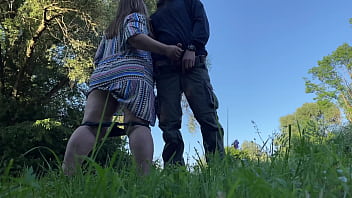 Preview 2 of Dragged Sex - Asked the neighbor&#039_s MILF to bend over and masturbate while she milked my cock for cum