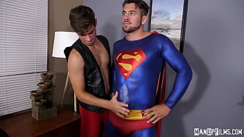 Preview 2 of All Of Her Luv - Superman Dante Colle Dominates Bad Guy Michael Delray! Cosplay   Chastity!