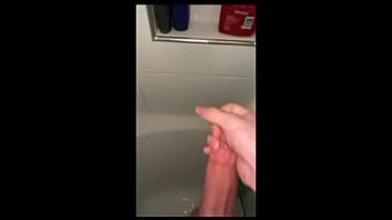 Preview 2 of Gizli Turkce Aamator - Shower stroking and cum video with veiny cock (cock ring)
