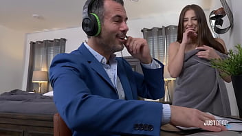 Preview 1 of Bollywood Actress First Time Xxx - Business Call vs 18yo Teen Escort. They Watched Him Whole Time!! Just Good Sex with Aubree Valentine