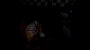 Preview 1 of Girlyy Hottie Kissing Touching - Daviz&atilde_o dos ca&ccedil_adores de lendas urbans C.l.U foi pego por animatronic safado na pizzaria de Fode Fazberro e levou pirocada