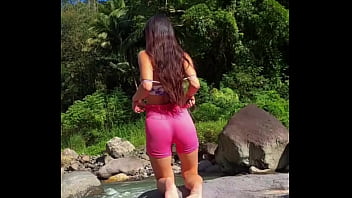 Preview 4 of STack Sis - Hottie flash sexy body in mountain river