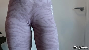Preview 1 of Inadan - Cute Girlfriend In Yoga Pants Makes Me Cum In Her Panties