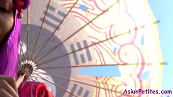 Preview 1 of The Gym - Red-dress Asian Loves Some Pussy Play With White Man- Avery Black