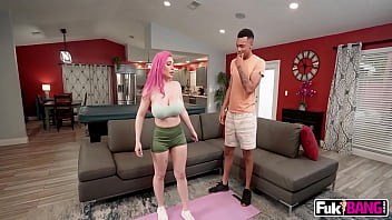 Preview 1 of Juli Ashton Bj - Lily Lou Her Big Boob Workout