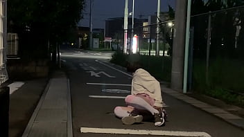 Preview 2 of Anal Sluts Tube - 女装子まゆちゃんがまだ薄暗い早朝の住宅街で服を着たままノーパンで開脚したあと一枚ずつ服を脱いで全裸になって露出
