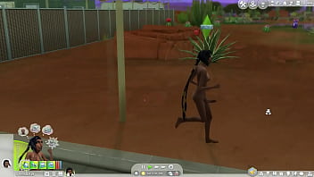 Preview 1 of Sisbrotgers - sims 4 futa naked in public &amp_ fun in the desert