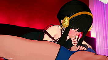 Preview 1 of Baby Elka - Yor Forger in a new mission at love hotel (job outfit)