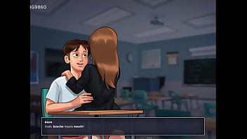 Preview 3 of Stacked Moms - Summertime Saga 06 - Busty sex teacher gets banged in classroom