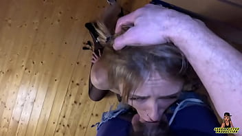 Preview 3 of Little Happy Birthday - Busy boyfriend is crashing lil blonde&#039_s throat after club