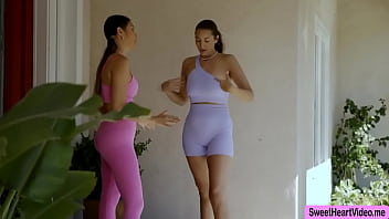 Preview 1 of Kaylani Lei Massage - Hot Lesbian trainer licks her students wet pussy