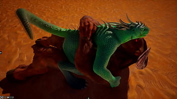 Preview 2 of Korean Girls Cum - WILD LIFE - MINOTAURO FOLLANDO A LAGARTO VERDE