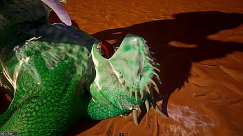 Preview 4 of Korean Girls Cum - WILD LIFE - MINOTAURO FOLLANDO A LAGARTO VERDE