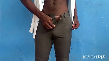 Preview 1 of Brother Sex Sister In Shower - RevealMe || HOT EBONY GAY STRIPTEASE AND INTENSE SOLO CUMSHOT