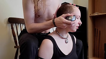 Preview 2 of Mom Big Bob Fuck Son - First head shave in my new home!