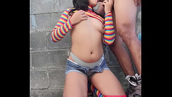 Preview 2 of Pregnant Latoya Xxxi Video - Calcetas Largas De Rayas Mamada Epica De Morena