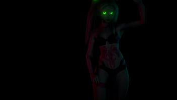 Preview 2 of Amber Nagasaki - Rebecca,  juicy young minx dances obscenely in the darkness
