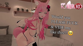 Preview 1 of Dildo Ride Dp - New Year TREAT!!! CATGIRL CHAINS her hands up and gets FUCKED and VIBED till she SQUIRTS!!!