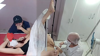 Preview 2 of Boobs Sucking Old Man Videos - Marido ela esposa pro exame e doutor fica exitado