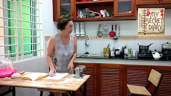 Preview 4 of Atlolis - Naked Cooking. Nudist housekeeper,  Nakedbakers. Nude maid. Naked housewife. L1