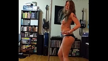 Preview 3 of Xxx Buzz - Black Skirt and Heels Strip