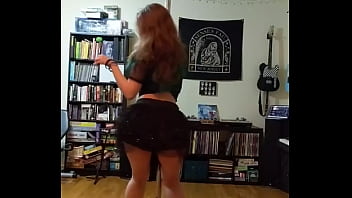 Preview 1 of Xxx Buzz - Black Skirt and Heels Strip