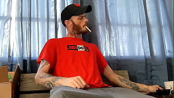 Preview 1 of Son Momxxx Vedio - Stroking my big cock on my smoke break