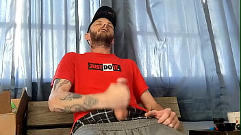 Preview 4 of Son Momxxx Vedio - Stroking my big cock on my smoke break