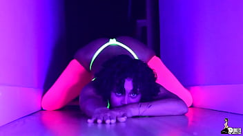 Preview 4 of Yoga Banging For Mama And Sister - Fine ass Curly Rican Stretches her tight Latina pussy on a DUKES DOLLZ Dildo
