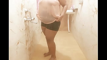 Preview 2 of Redhead Polishes Knob - Thailand lady playing in shower