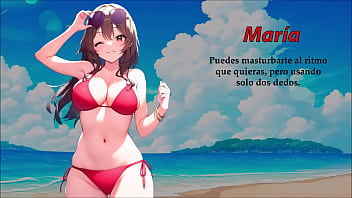 Preview 3 of Black Scoks - JOI hentai,  tres amigas quieren masturbarte,  en espa&ntilde_ol.