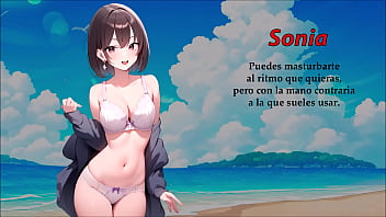 Preview 4 of Black Scoks - JOI hentai,  tres amigas quieren masturbarte,  en espa&ntilde_ol.