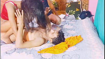 Preview 1 of Sexinmy Office - Sexy hard body Bengali babe sensual fuck each other two guys threesome / hanif and popy khatun and manik mia