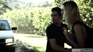 Preview 1 of 123 Bdsm Hd - Teen hitchhiker DPed rough to get to LA