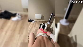Preview 3 of Nri Girls On Webcam - I get fucked in harness in a SM room  Luna Doll